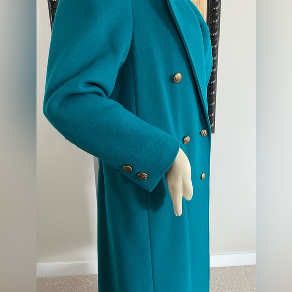 Anna Collection Teal Coat – 100% Virgin Wool - Picture 10 of 10